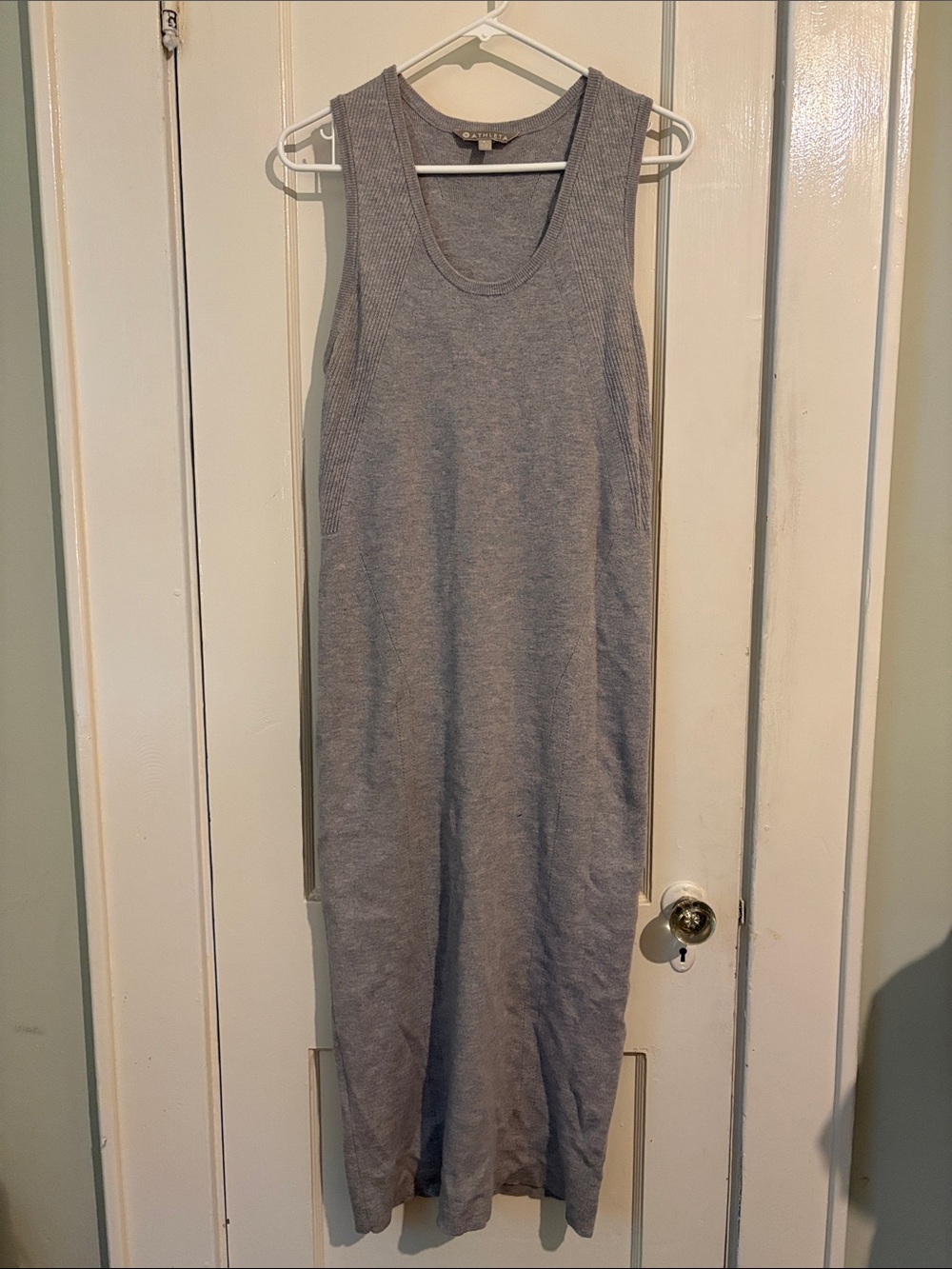 Athleta Light Heather Gray Sleeveless Knit Tank Dress